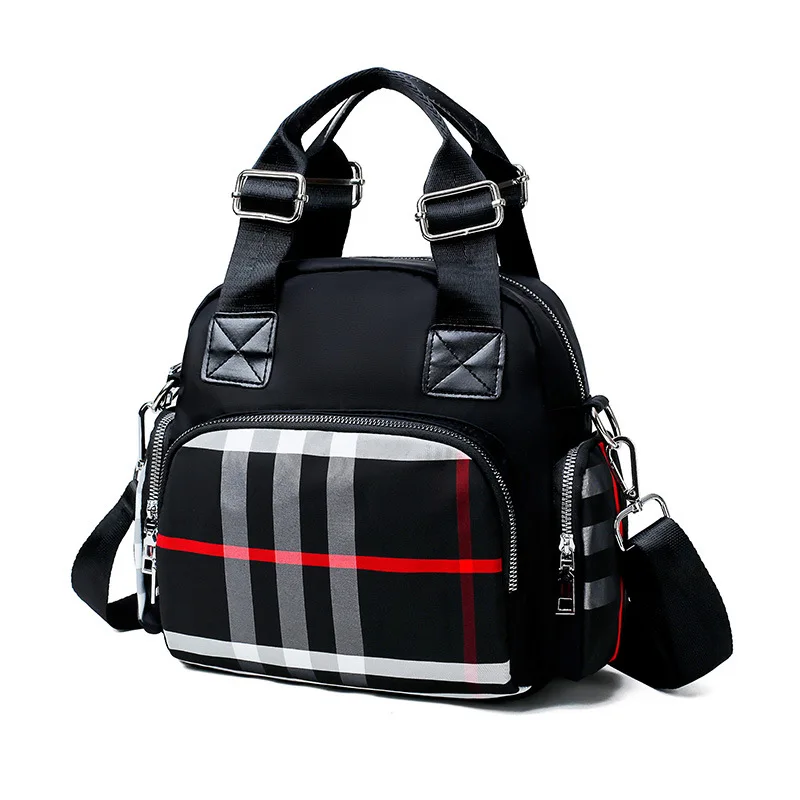 Aequeen Mommy рюкзак для путешествий нейлоновый Водонепроницаемый Многофункциональный Большой Вместительный Мешок для подгузников Сумка через плечо сумка с цветочным узором - Цвет: Black