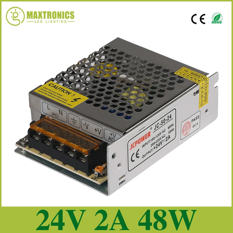 

New Version 24V 2A DC Universal Regulated Switching Power Supply DC24V led power for led lamp
