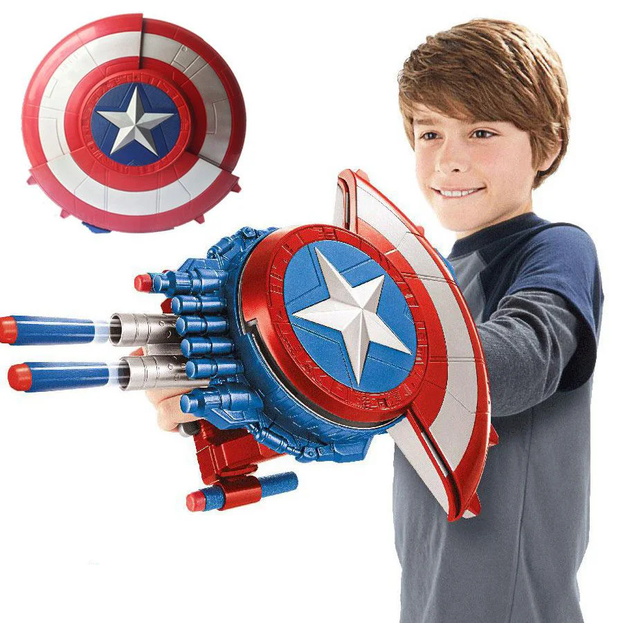 Captain America Shield Nerf Gun The Avengers Marvel Action Figure Shoot Soft Gun Plastic Toy Captain America Shield Gun - Toy Guns - AliExpress