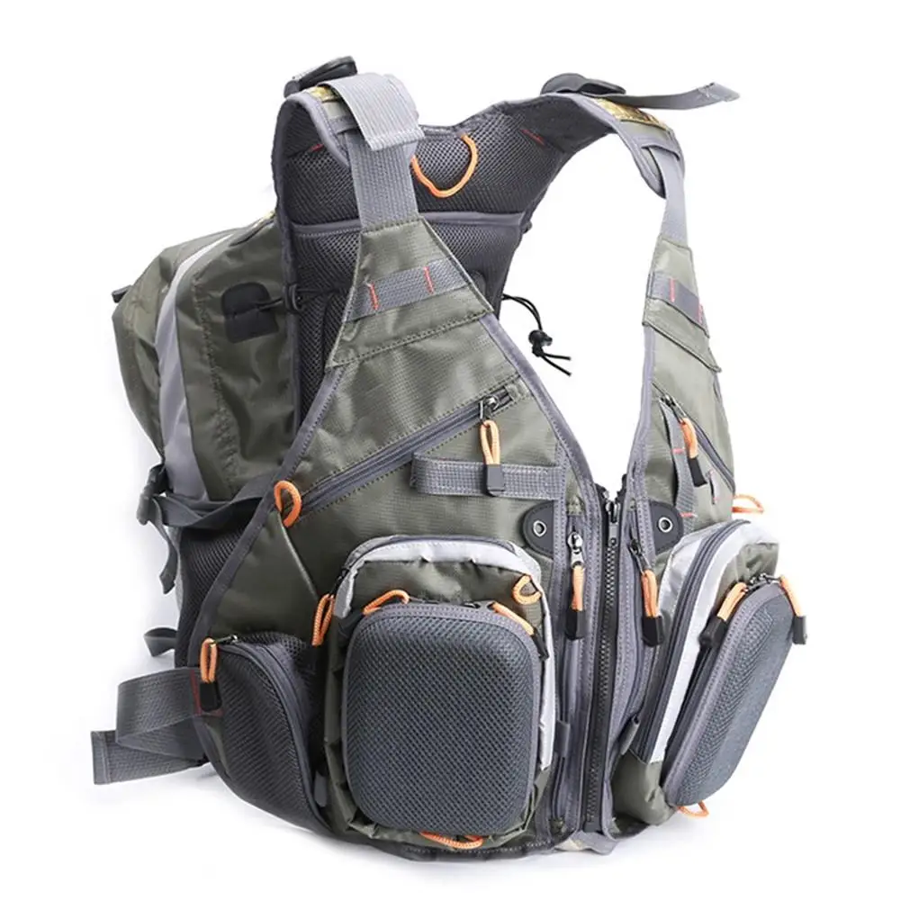 LumiParty Outdoor Sport Fly Fishing Vest Men Breathable Jacket Backpack