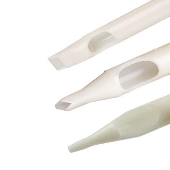 

500PC /Lot White Mixed Sterile Disposable Tattoo Machine Gun Nozzle Tips Needle Tube For Tattoo Gun Needle Ink Cup Grip Kits
