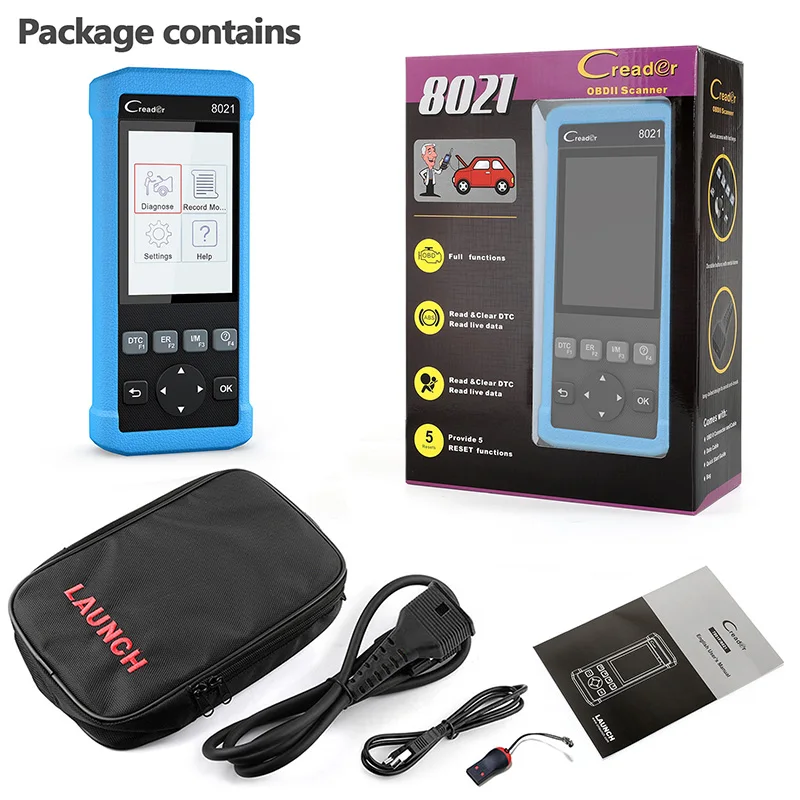 Старт Creader CR8021 OBD2 сканер DPF масла Услуги BMS EPB антиблокировочная система тормозов