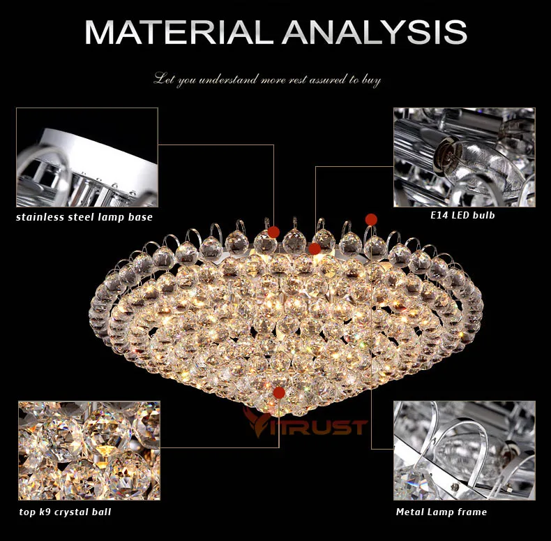 Топ K9 хрустальный светодиодный потолочный светильник, светильник для дома, современный светильник, Светильники для спальни, освещение в помещении, Lustre De Cristal