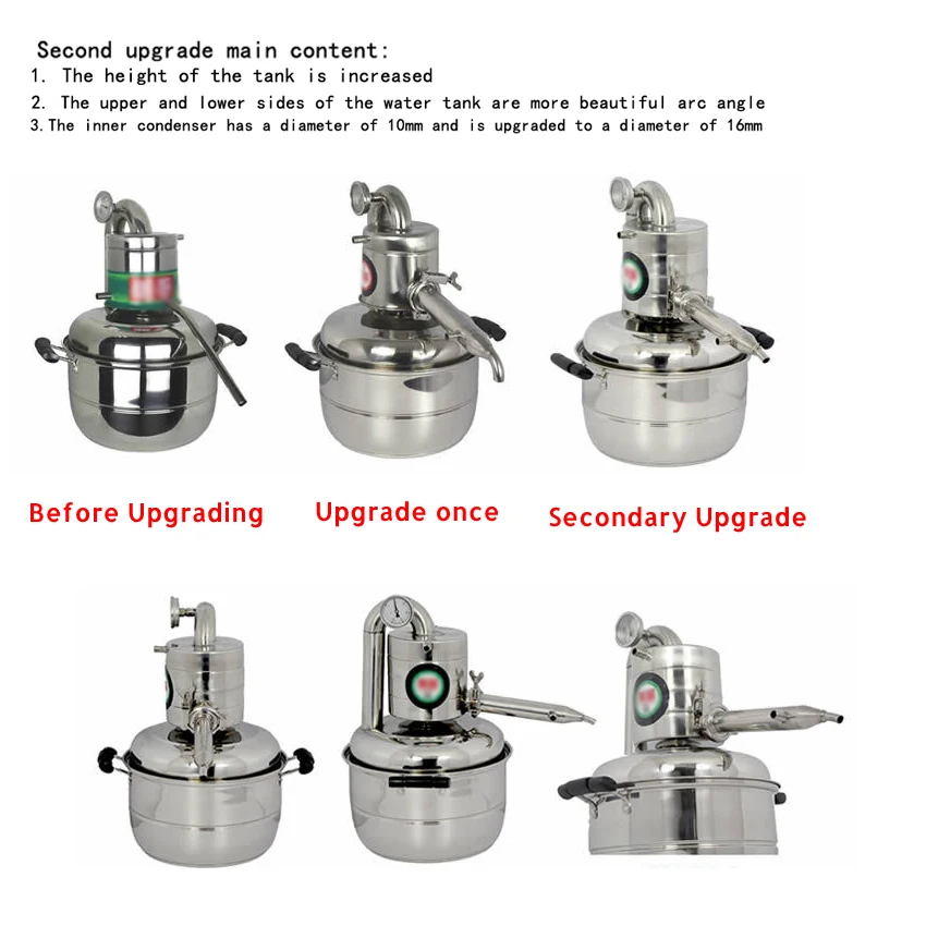 10л дистиллятор из нержавеющей стали бар бытовой оборудование вино лимбек дистиллированная вода baijiu водка чайник варить виски