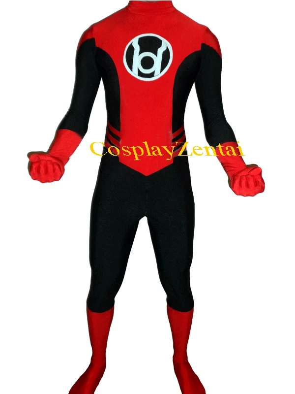 

FreeShipping Red Lanterns Spandex Superhero Cosplay Halloween Costume