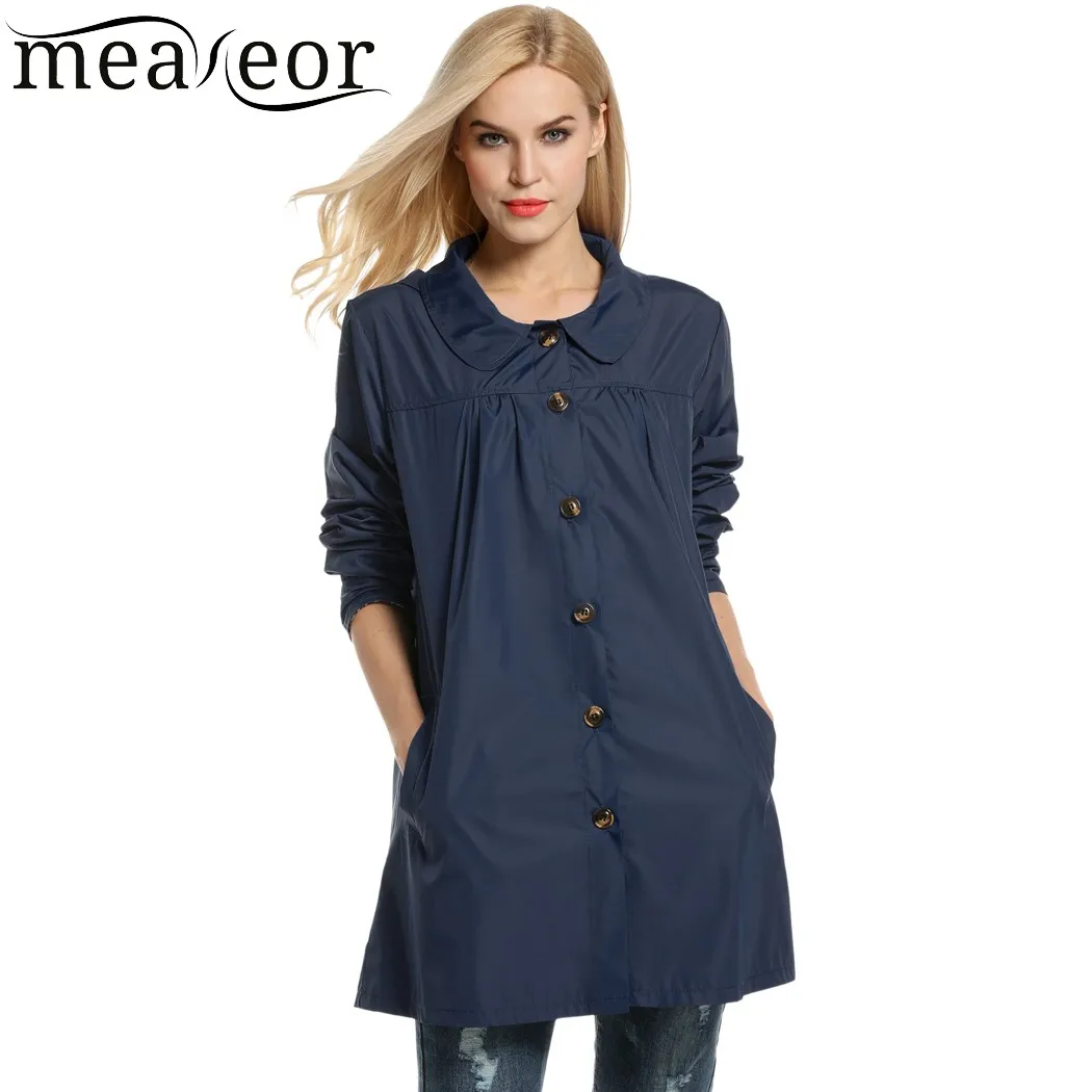 Meaneor 2018 Camiseta Для женщин с капюшоном легкий плащ Водонепроницаемый куртка