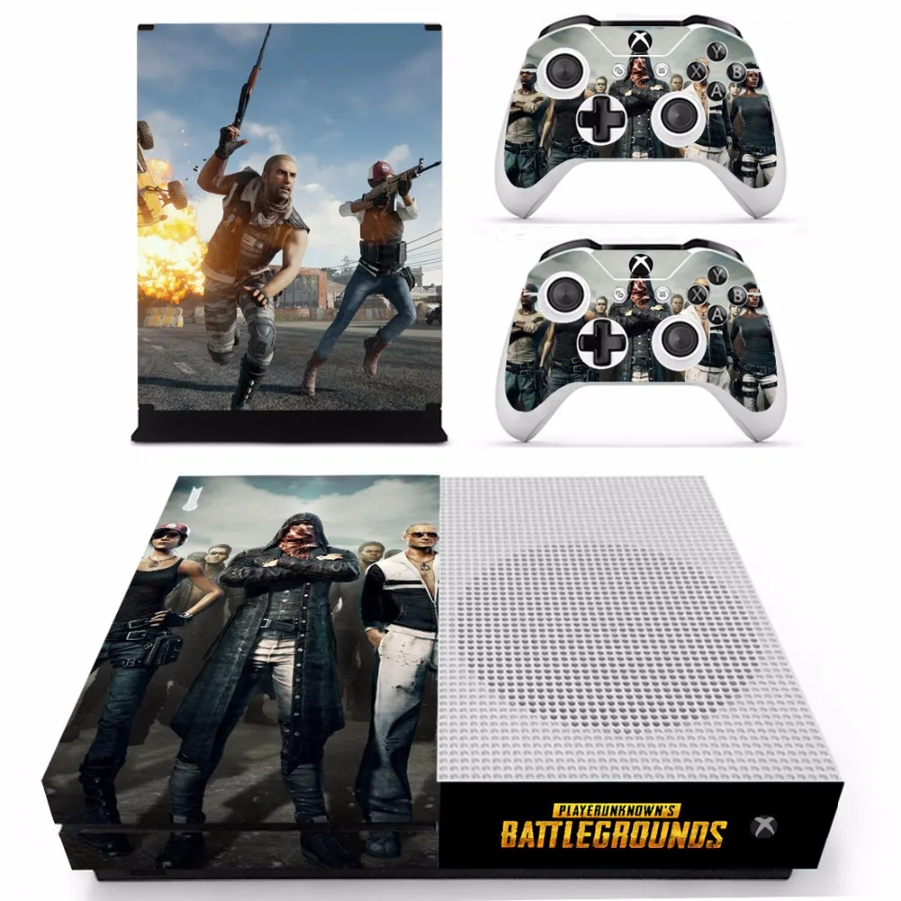 Наклейка PUBG Playerunknown's Battlegrounds наклейка для консоли Microsoft Xbox One S и 2 контроллера
