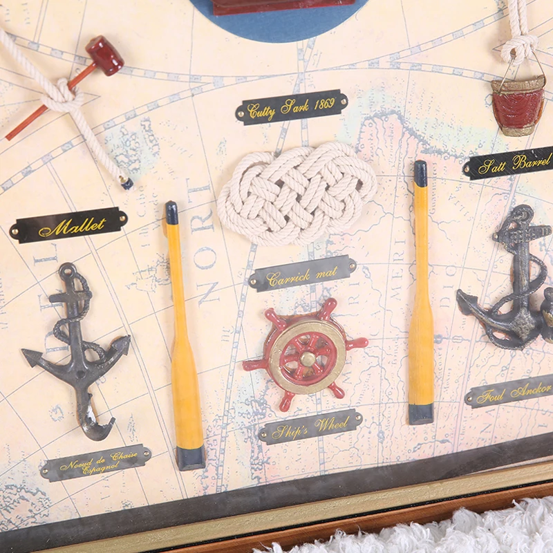LUCKK 58*43 настенная рамка для картины с морской узел и кораблями, морские ремесла, украшение для дома, морские европейские украшения