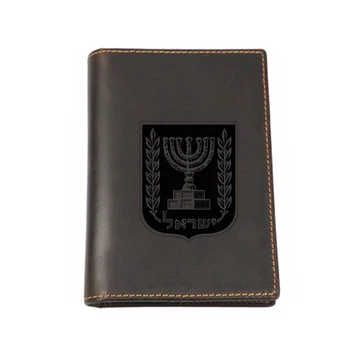 

Multi-functional Engraved Leather Passport Holder Engraved Name Genuine leather Passport wallet Israel Travel Passport Cover