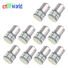 10 шт 12V 24V супер яркий BA15S 1156 P21W 1157 Bay15d P21/5 Вт 50SMD 1206 12V 3020 50 Led SMD автомобильный тормоз светильник поворотники лампы для мотоциклов