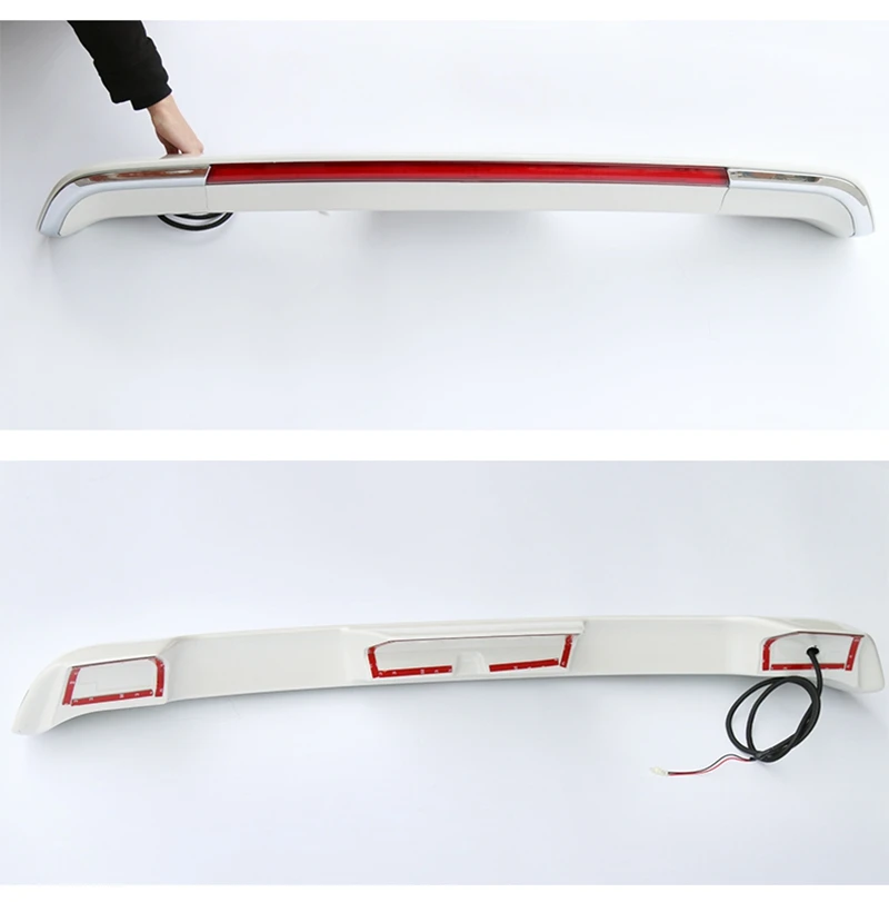  MONTFORD Car Accessories ABS Plastic Unpainted Rear Roof Wing Spoiler With Led For Toyota Land Crui - 32836162572