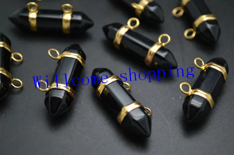 Кулон из синтетического камня с двумя петлями 10x30 мм|pendant hanger|pendant settings white goldpendant