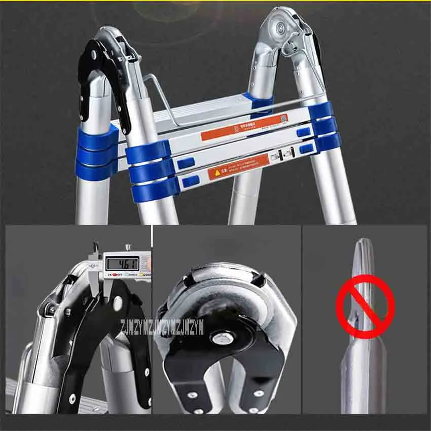 JJS511 High Quality Household Folding Ladder Portable Multi-function Ladder Thick Aluminum Alloy Engineering Ladder(1.65M+1.65M