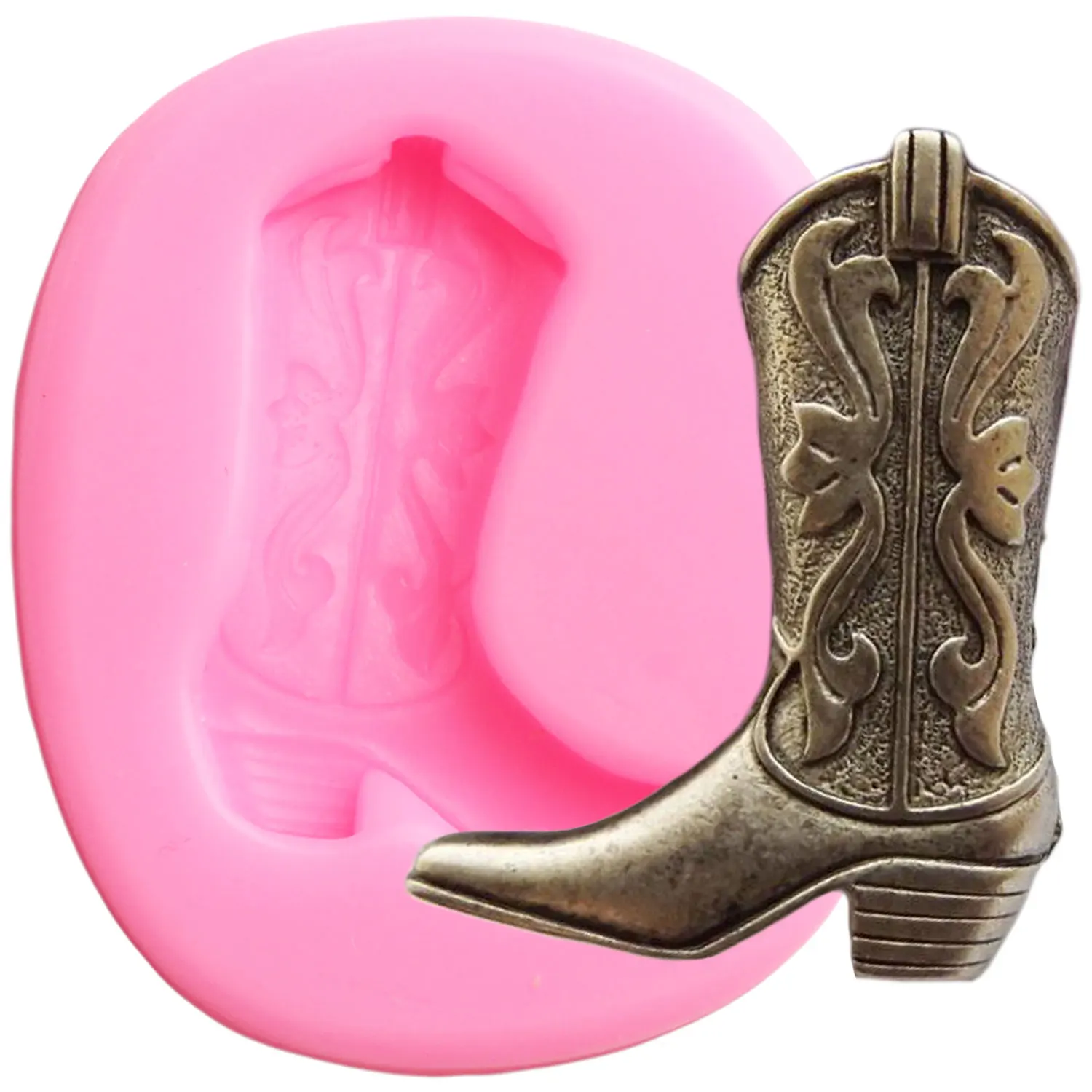 

Cowboy Boot Silicone Mold Horse Shoe Cake Baking Fondant Molds Cake Decorating Tools Resin Clay Candy Chocolate Gumpaste Mould