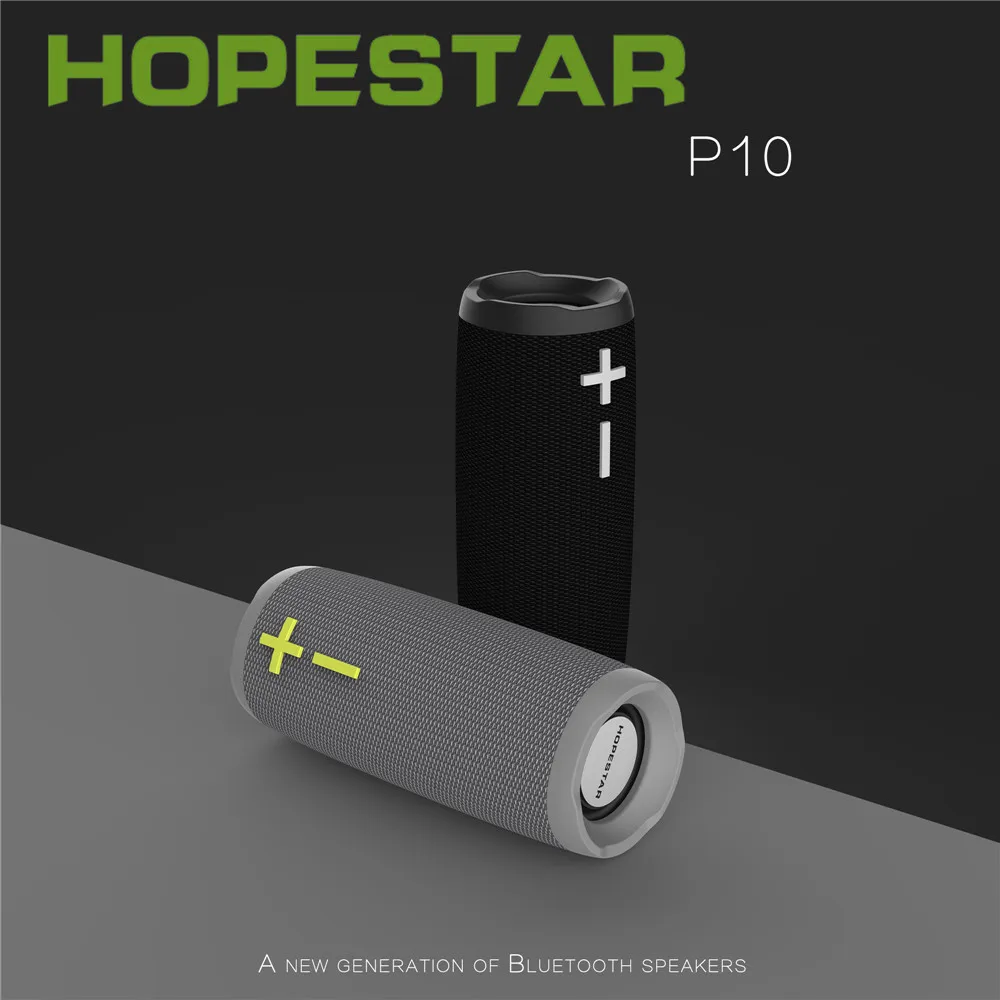 HOPESTAR P10 портативный Bluetooth динамик водонепроницаемый открытый беспроводной с внешним аккумулятором USB AUX FM радио TF фонарик