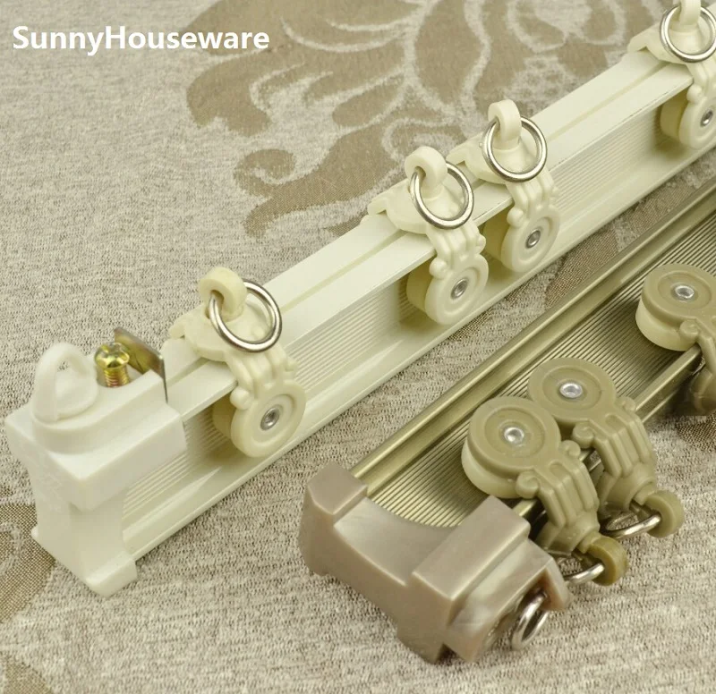 SunnyHouseware Aluminum Alloy Bendable Single Curtain Track Set for Bay