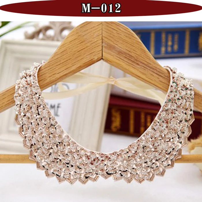 Женское ювелирное ожерелье с бусинами, модное изысканное темпераментное ожерелье из шифона, расшитое бисером, воротник-подвеска, колье для женщин - Окраска металла: Золотое шампанское