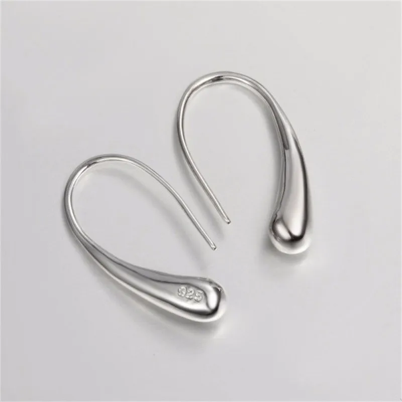 YHAMNI 925 серебряные серьги Модные ювелирные изделия капли воды серебряные серьги для женщин оптом YE025