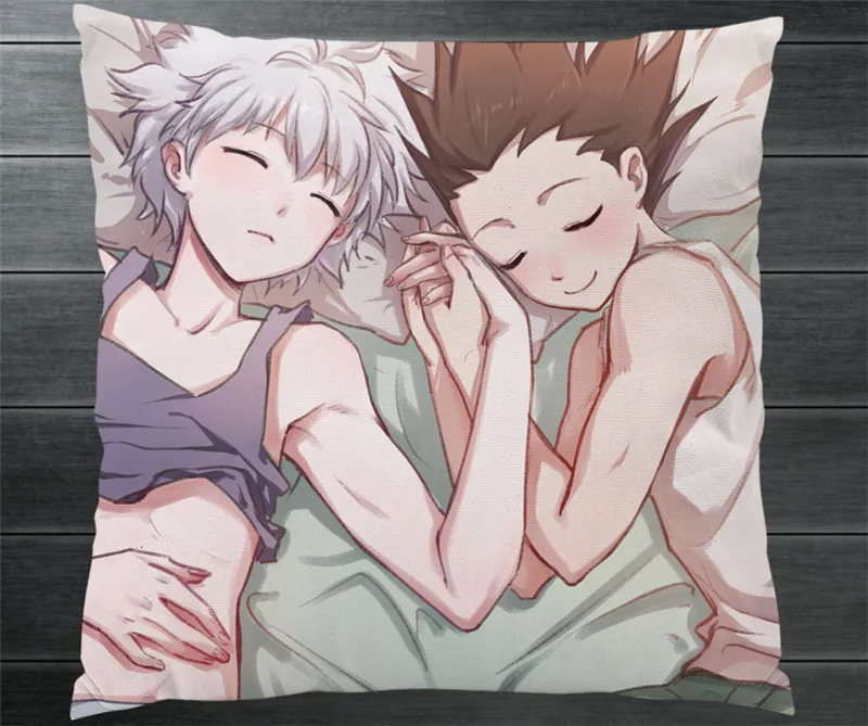 Hunter X Hunter Killua Zoldyck Gon Freecss Yaoi Bl Two Sides Pillowcase 