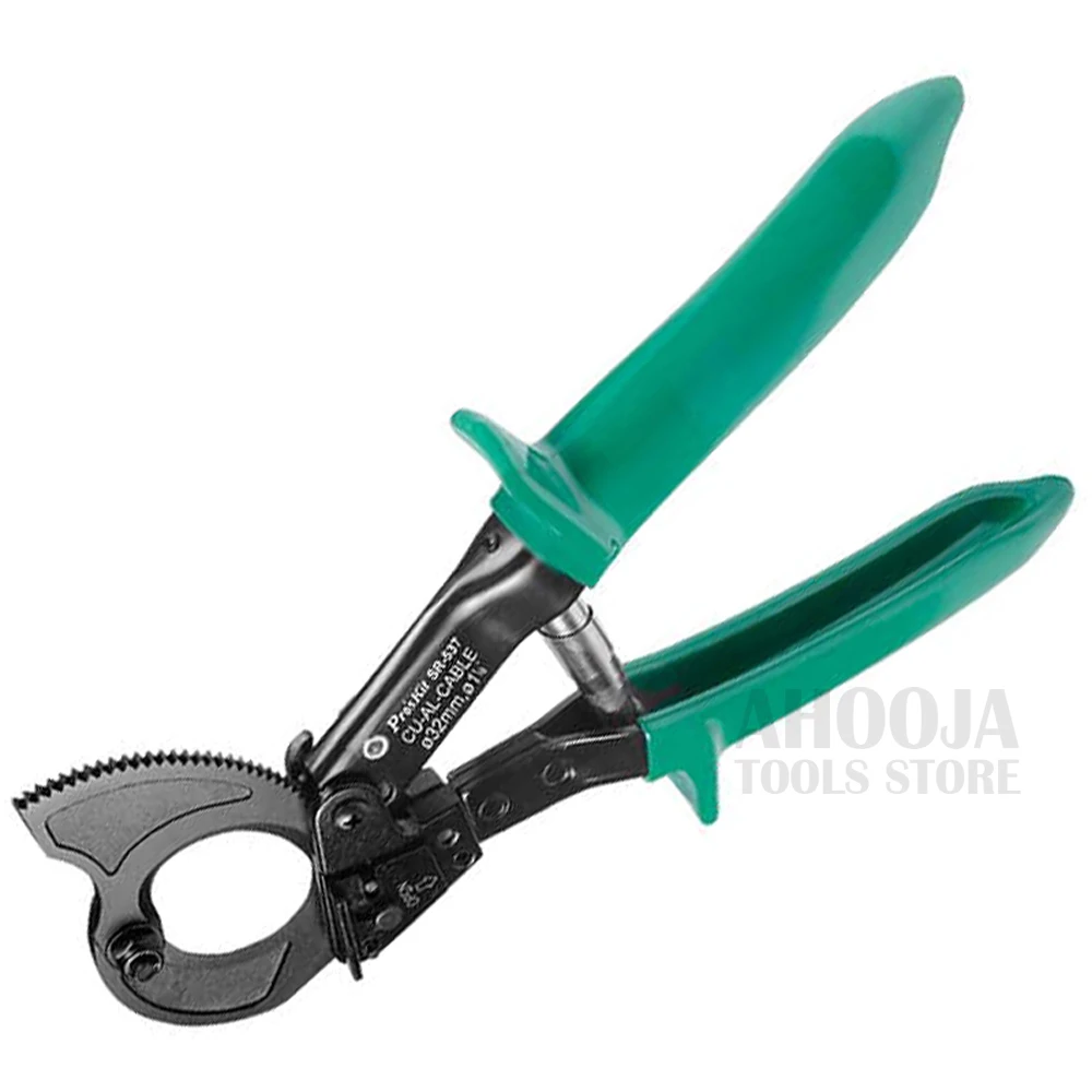 SR-537 Pro'sKit Industrial-Grade Coaxial Cable Wire Cutters Portable Ratchet  Electrical Wire Cable Cutters Cutting Nipper
