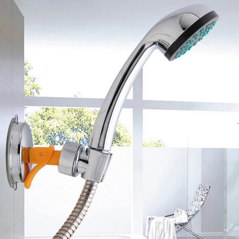 Adjustable Bathroom Shower Head Holder Rack Bracket Suction Cup Shower Holder Wall Mounted Shower Holder