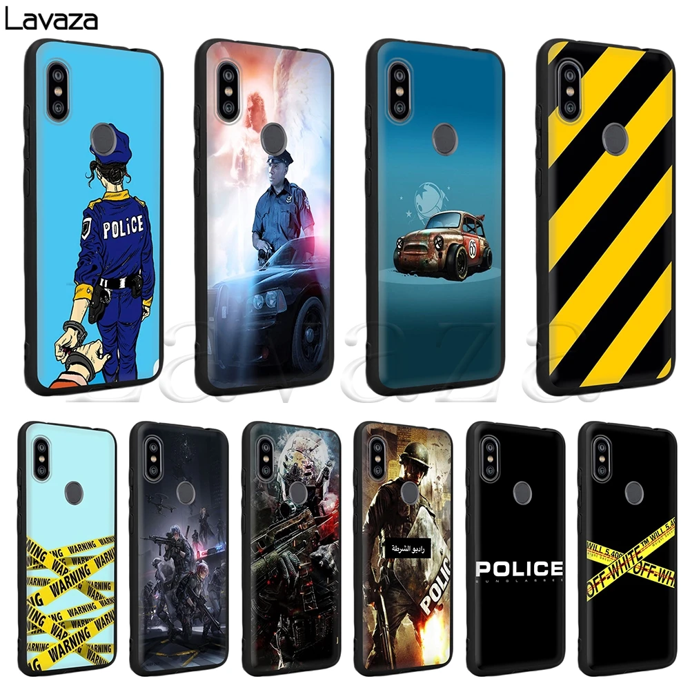 

Lavaza Police Symbol Silicone Case for Xiaomi Redmi Note 4 4X 4A 5 5A 6 6a 7 Pro Go Prime Plus