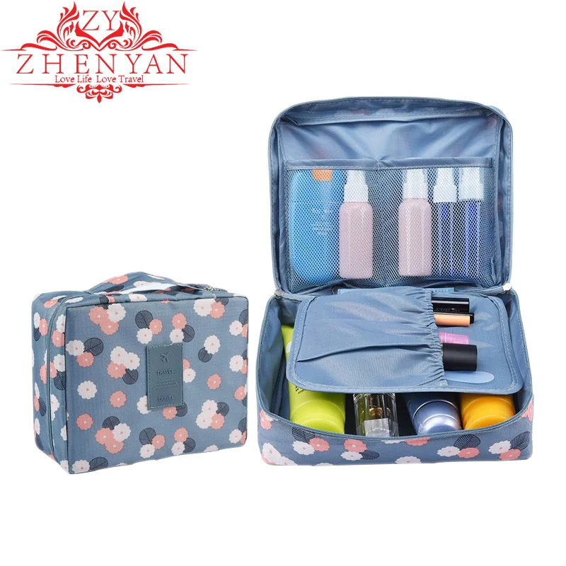 Make Up Bag Organizer Portable Folding Makeup Bag Multi layer Mesh