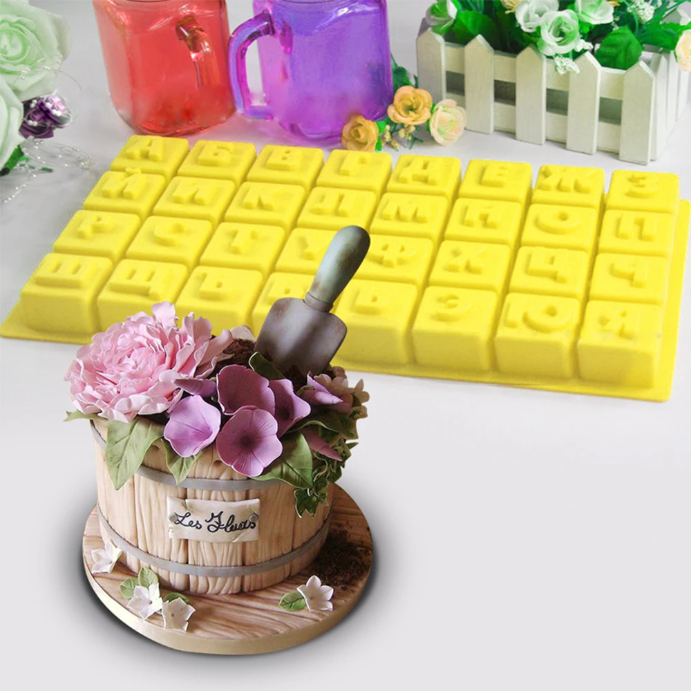 

Russian Alphabet Silicone Cake Molds DIY Mini Cake Tools 3D Pudding Chocolate Candy Mold Kitchen Letters Cake Decoration Gadgets