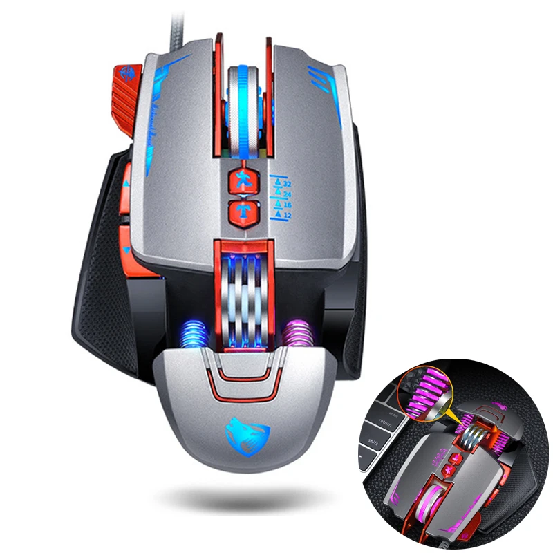 

Professional Gaming Mouse 8D 3200DPI Adjustable Wired Optical LED Computer Gamer Game Mice USB Cable Mouse for Laptop PC