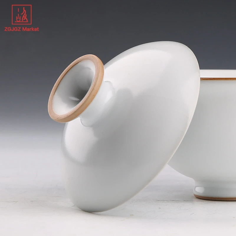 Аутентичный Ru печи Gaiwan глазурованная керамическая чашка для чая ручной работы