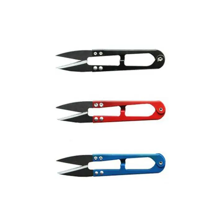 

1Pcs U-shaped Mini Scissors For Fishing Sewing Scissors Nippers Fish Use Scissors Fishing line cutter tools Random Color