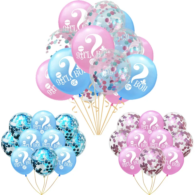 

Gender Reveal Party Decor Balloon Girl Or Boy Balloon Baby Shower Party Decoration Glitter Confetti Balloon