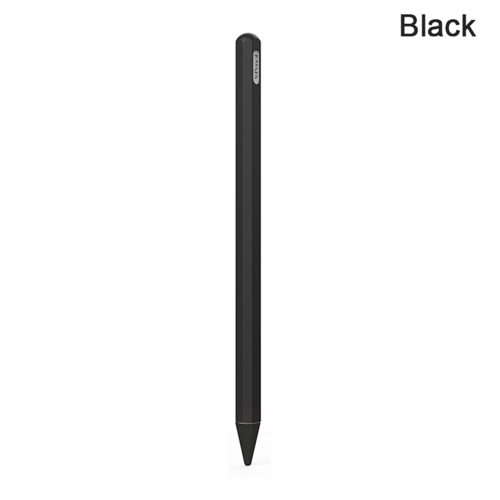 Красочный мягкий силиконовый чехол колпачок для наконечника рукавом Обёрточная бумага Совет держатель Защитная пленка для Apple Pencil 2 для iPad Pro Аксессуары для планшетов - Цвет: Черный