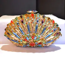 2016 europäischen und Amerikanischen sturz Kristall Handtasche Frauen Hochzeit Kupplung Abendgesellschaft Mode Handtaschen Gold Silber Q02