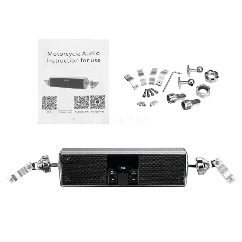 30 шт./лот Bluetooth мотоцикл MP3 Музыка LED плеер динамик s стерео FM радио