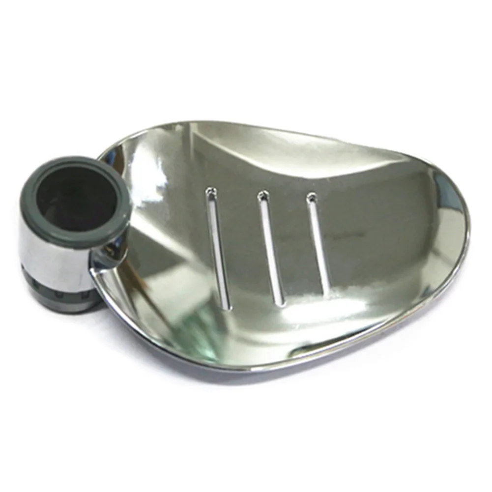 

ABS Holder Electroplated Stable Bathroom For Shower Rail Soap Dish Home Quick Drain Leaf Shape Screwed Easy Install Large