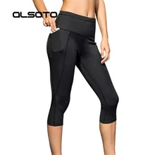 Для женщин фитнес йога Шорты открытый профессиональный быстро высыхающая высокой талией Эластичность Запуск Тренировки Спорт теленок-длина Шорты