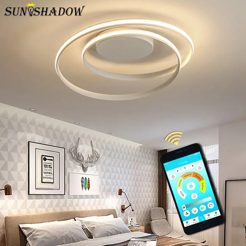 

Simple Modern Led Ceiling Light Black&White Surface Mounted LED Chandelier Ceiling Lamp For Living room Bedroom Dining room Lamp