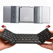 New Arrival Travel Metal Folding Bluetooth 3.0 Keyboard Portable Tablet Bluetooth Keyboard Keypad Android IOS Windows Tablet