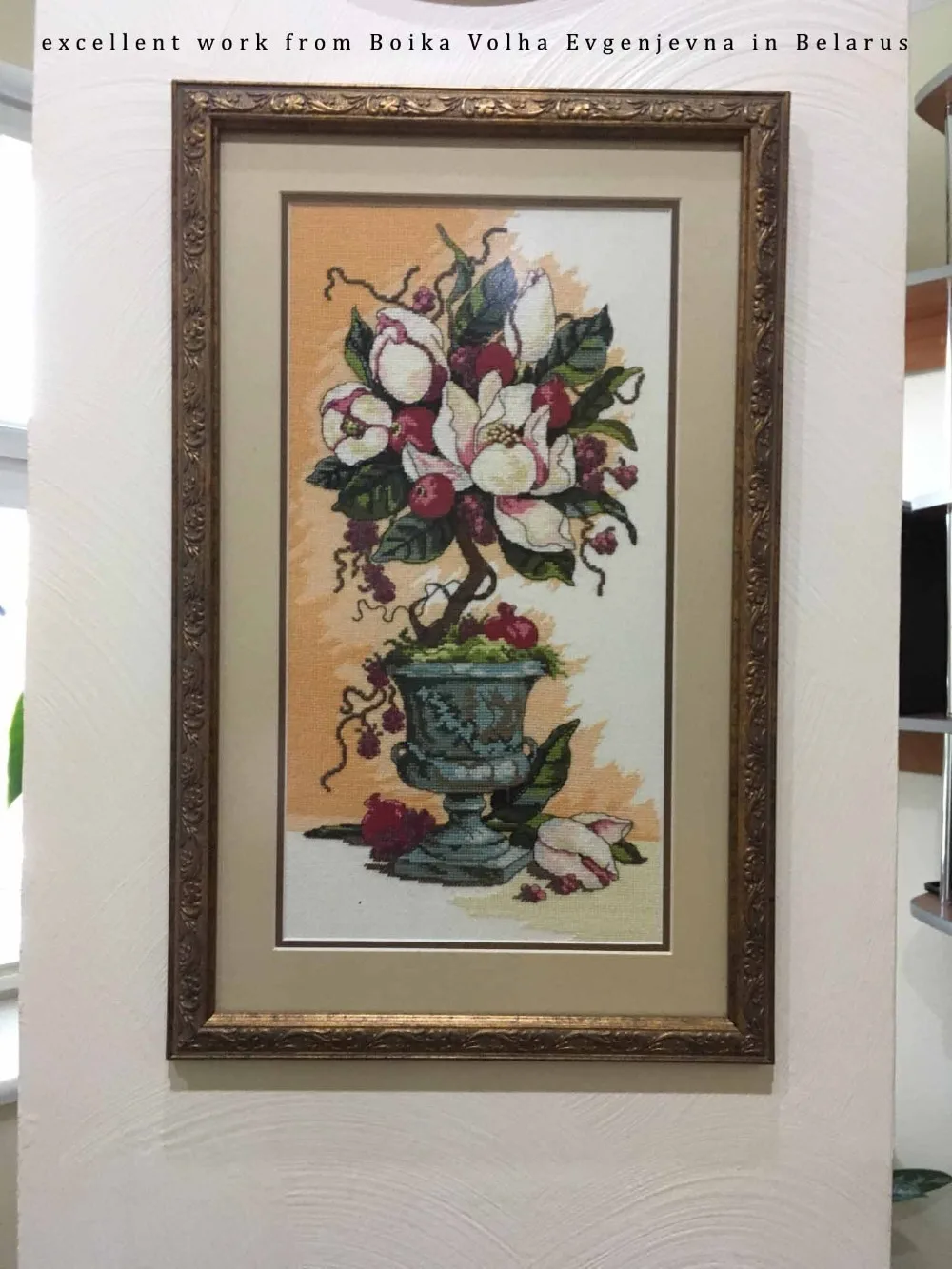 Counted Cross Stitch Kit Urn of Magnolias Magnolia Flower Flowers  dim 13637