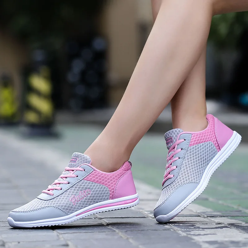 

Fashion Woman Mesh Breathable Tenis Feminino Spring Summer Sneakers Ladies Running Shoes Woman Flats Loafers Dropshipping