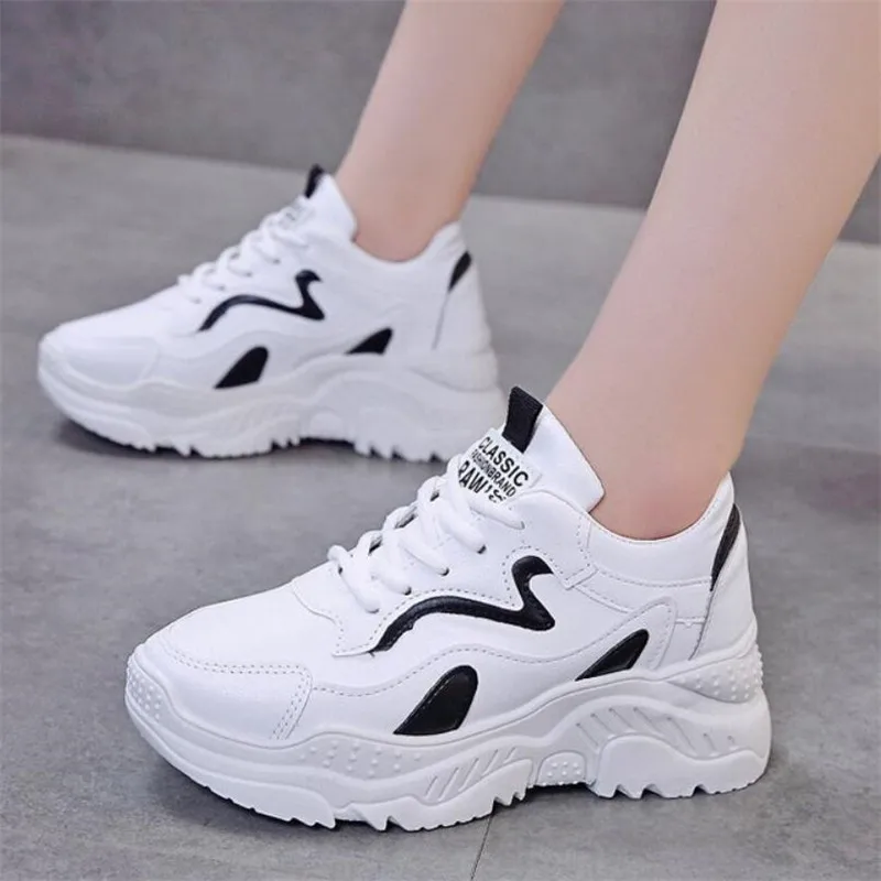 

Mhysa 2019 Women Shoes Autumn White Shoes Sneakers Women Fashion lace-up Platform Shoes Ladies Footwear Breathable Sneakers