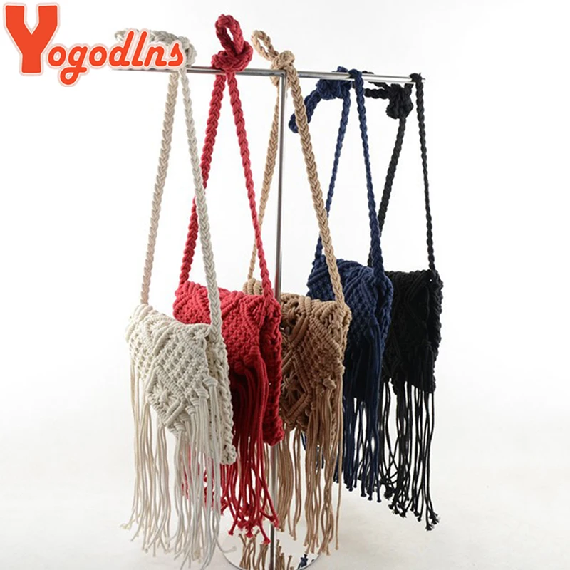 Yogodlns 2021 модная пляжная богемная сумка через плечо с кисточками bolsa feminina женская