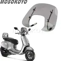 Smoke Motorcycle Windscreen for Vespa SPRINT 150 150cc Flyscreen Bolt-On Wind Deflector