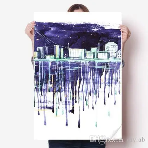 Night Starry Sky Modern City Watercolor Sticker Poster Decal 31x22
Night Starry Sky Modern City Watercolor Sticker Poster Decal 31x22