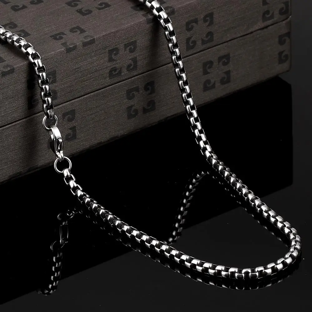 Мужская цепочка из нержавеющей стали 316L длина 60 см 4 мм|chain necklace|drop necklacemen chain necklace |
