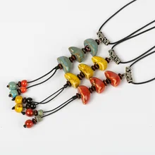 Цзиндэчжэнь керамические уникальной формы бусины цепочки и ожерелья ювелирные изделия DIY Мода s для женщин# FY470