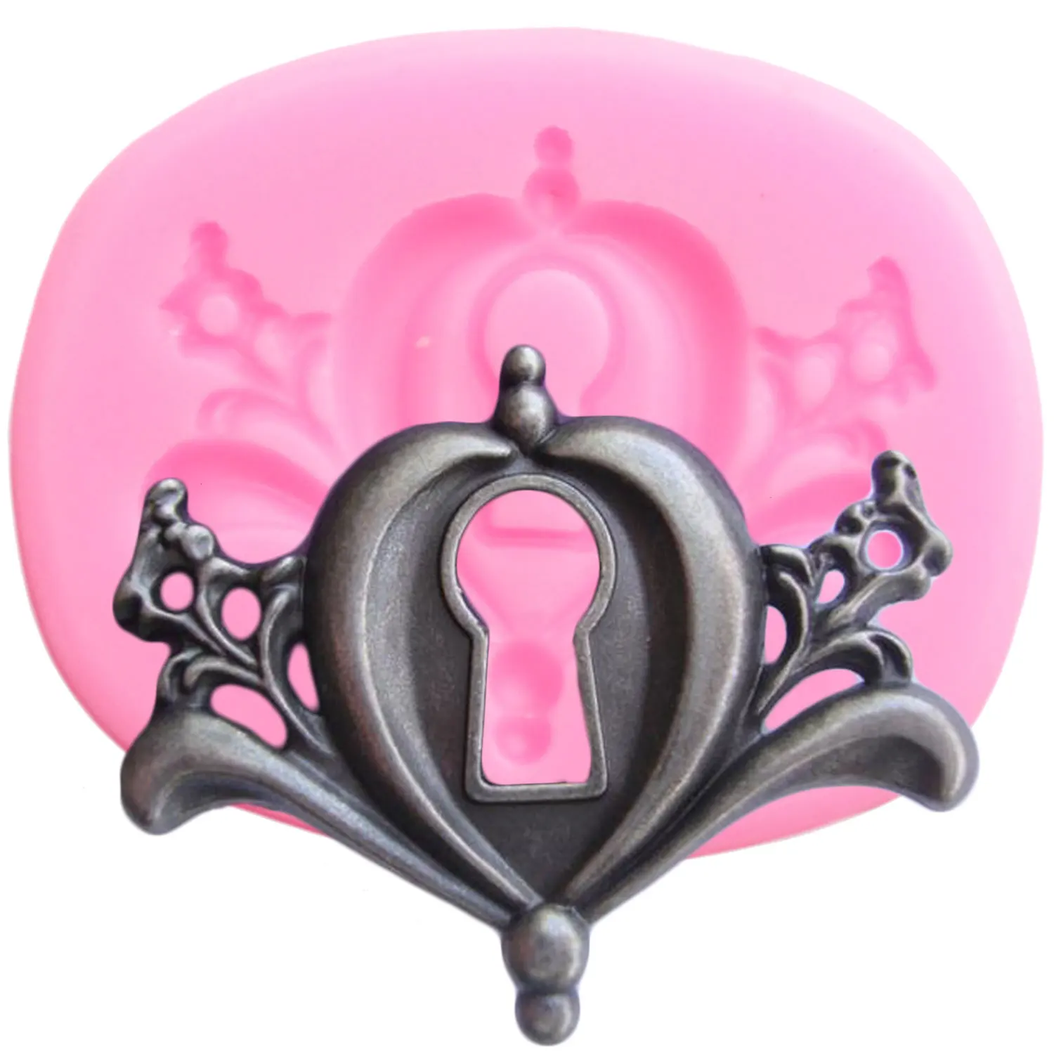 

Vintage Key Hole Lock Plate Silicone Mold Cupcake Topper Fondant Cake Decorating Tools Fimo Clay Candy Chocolate Gumpaste Moulds