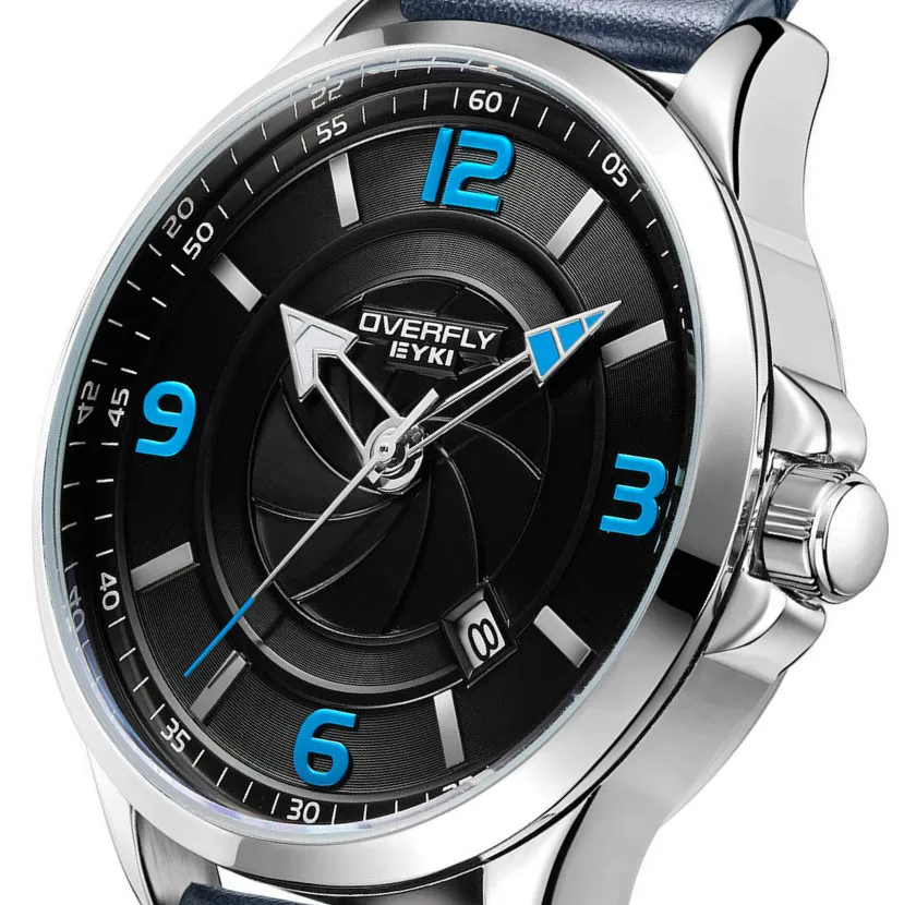 

EYKI New Men Watches Genuine Leather &canvas Strap Japan Movement Quartz Wristwatch Male Waterproof Date Clock Relogio Masculino
