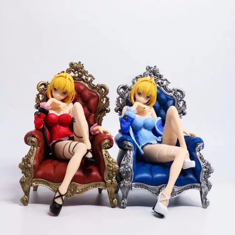 Аниме Fate/stay night сабля фигурка героя трон красный синий saber Nero модель игрушки